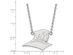 Sterling Silver Providence College Large Pendant Necklace