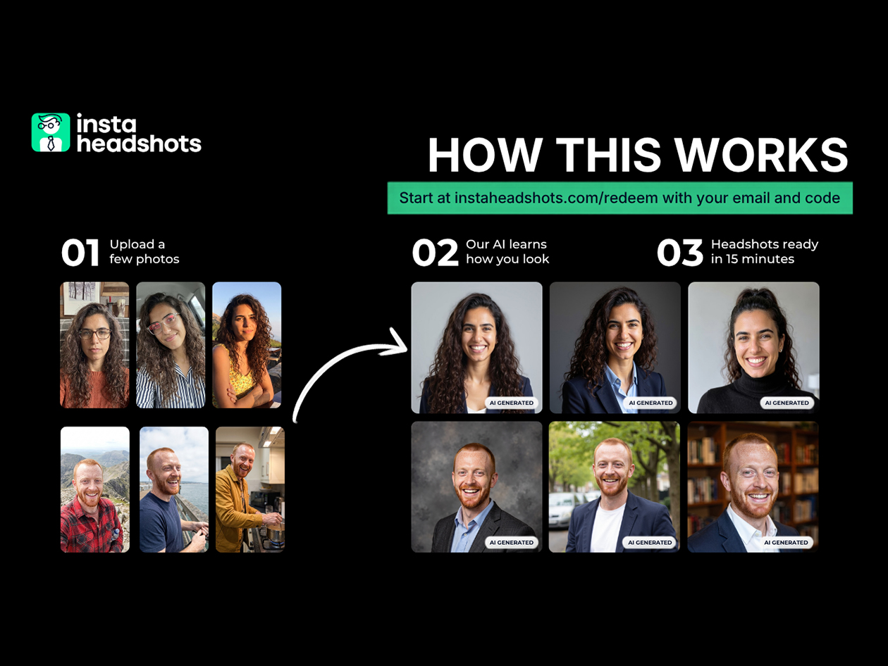 InstaHeadshots AI Headshot Generator Premium Plan: One-Time Purchase
