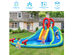 Costway Inflatable Bounce House Water Splash Pool Dual Slide Climbing Wall