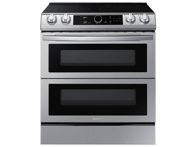 Samsung NE63T8751SS 6.3 cu. ft. Flex Duo Front Control Slide-in Electric Range with Smart Dial, Air Fry & Wi-Fi