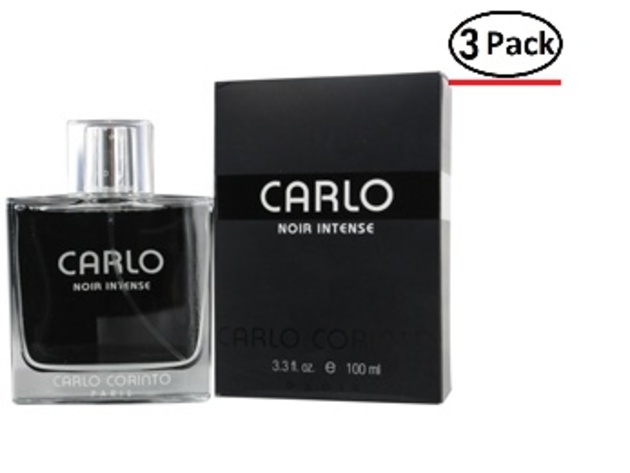CARLO CORINTO NOIR INTENSE by Carlo Corinto EDT SPRAY 3.4 OZ for MEN ---(Package Of 3)