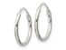 Small Hoop Earrings in Sterling Silver 4/5 Inch (2.0mm)