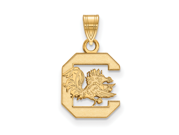 10k Yellow Gold South Carolina Small Logo Pendant