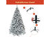 7.5 Foot Snow Flocked Unlit Hinged Christmas Tree w/ Metal Stand