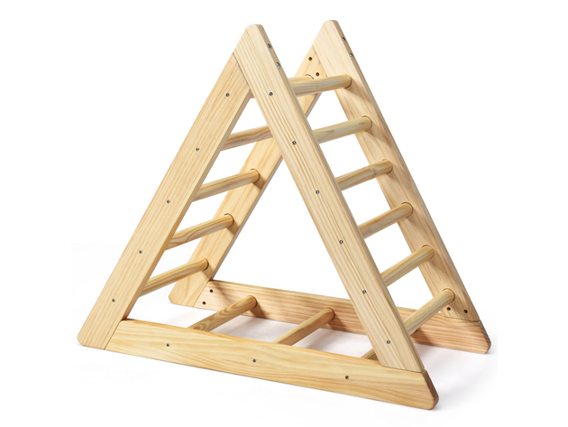 Wooden Climbing Pikler Triangle with Climbing Ladder For Toddler Step Training