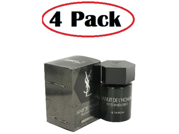 4 Pack of La Nuit De L'Homme Le Parfum by Yves Saint Laurent Eau De Parfum Spray 3.4 oz