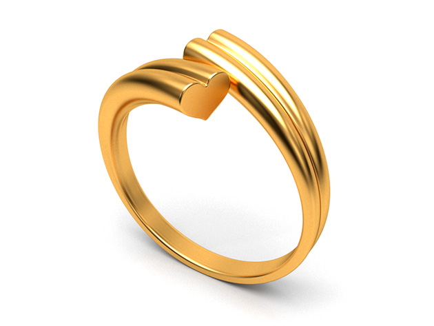 gold plated love ring