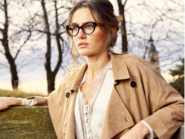 FAUNA Lentes inteligentes de Diseñador Bluetooth con lentes de Filtro de Luz Azul (Unisex Memor Havana)