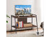 Costway 2-Tier TV Stand Entertainment Center for TV's Up to 40'' w/ Shelves & Metal Frame - Walnut