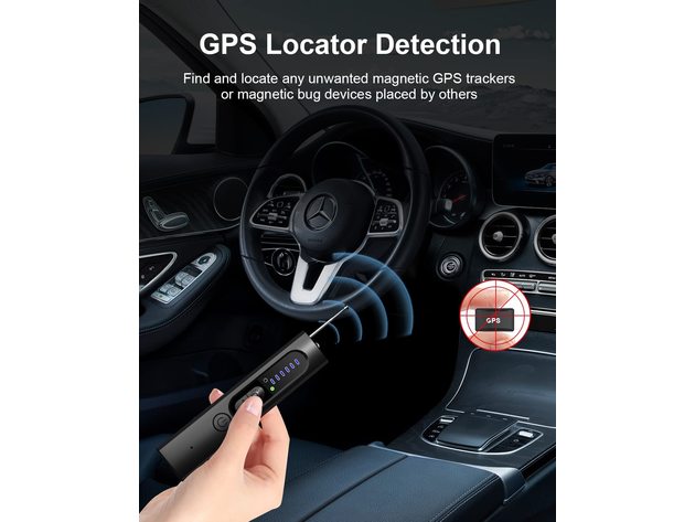 Scanner Device Detector for GPS Tracker Wireless Listening Device Camera Finder 5 Levels Sensitivity 25H Working Time