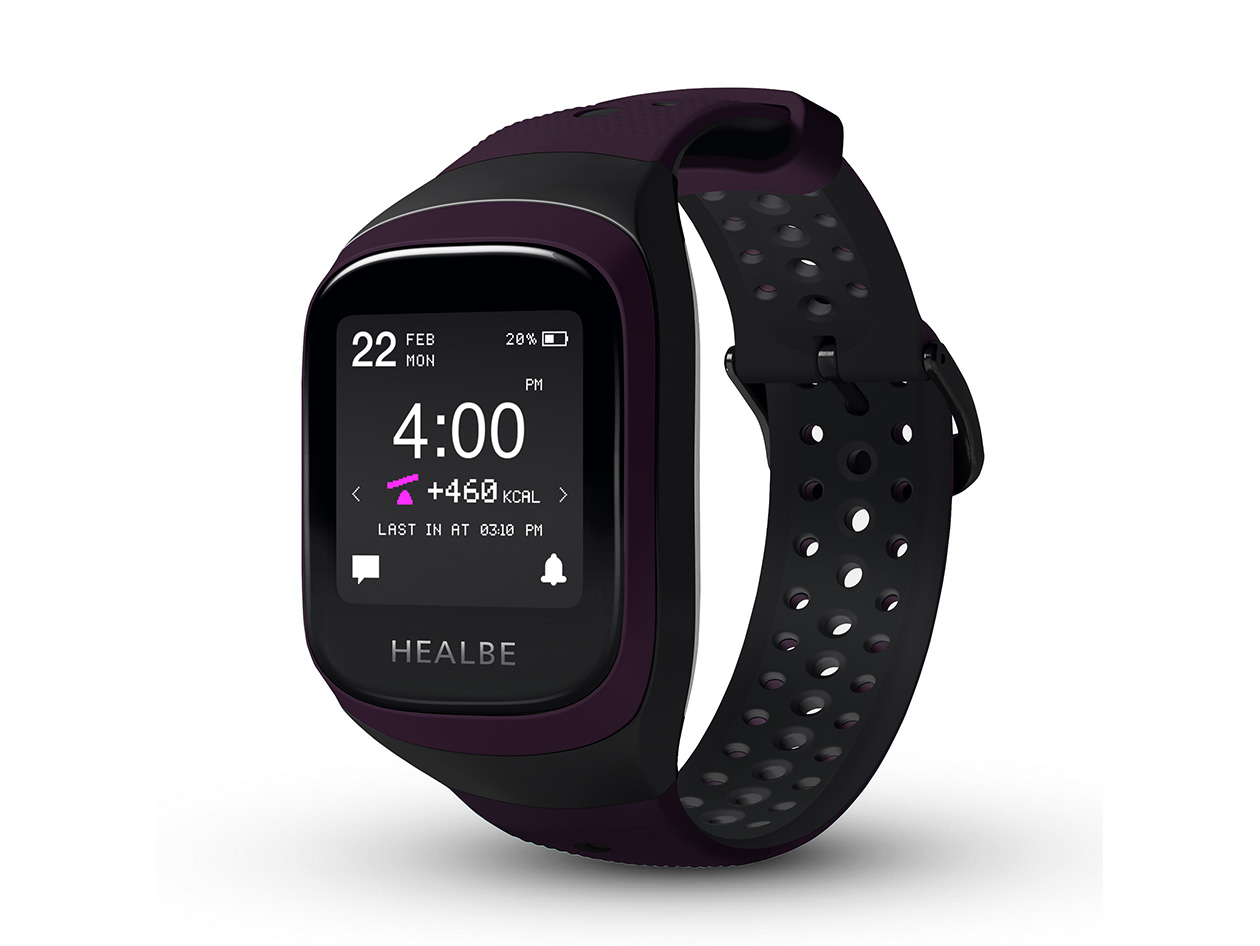 GoBe3 Wearable Health, Fitness, and Activity Tracker (Dark Purple)