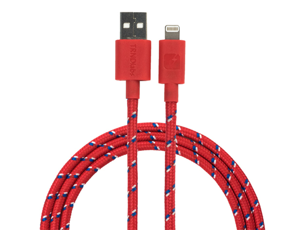 Braided 10-Foot Lightning Cable (Red)