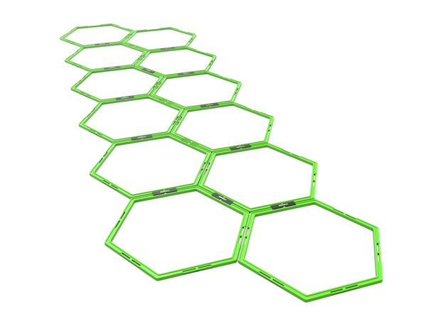 Synergee Hexagonal Speed & Agility Rings - 12 Pack