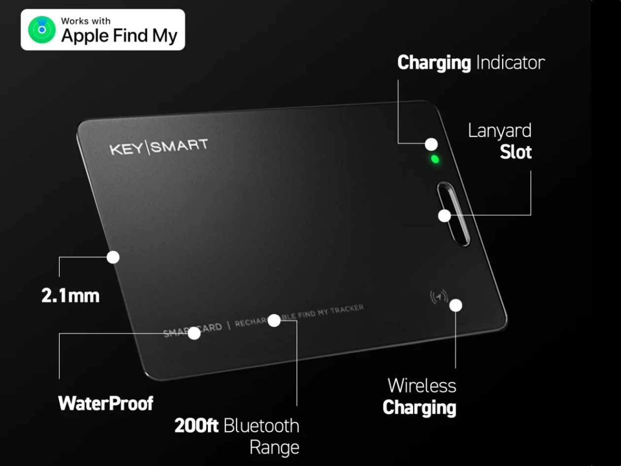 KeySmart® SmartCard - Works With Apple Find My | Wireless Charging (3-Pack)