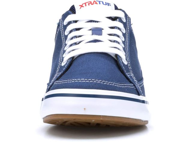 Xtratuf Chumrunner Upper Durable Canvas Men’s Deck Longwearing Comfort Casual Shoes, 13, Blue