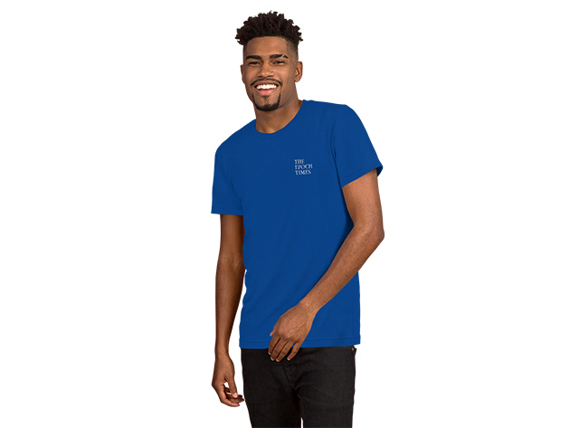 The Epoch Times Embroidered T-Shirt (True Royal/2XL)