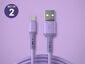 Colorful USB-C Charging Cables 2-Pack Purple