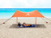 Family Beach Sun Shade Canopy Tent (Large/Orange)
