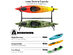 Costway Heavy Duty Freestanding Kayak Rack Dual Storage Rack for SUP Height Adjustable - Black