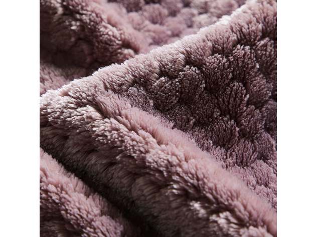 500 Series Classic Textured Oversized Throw Mauve