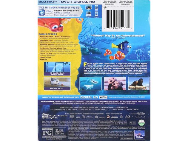 Finding Dory Double Exclusive Steelbook Packaging with 4 Collectible ...