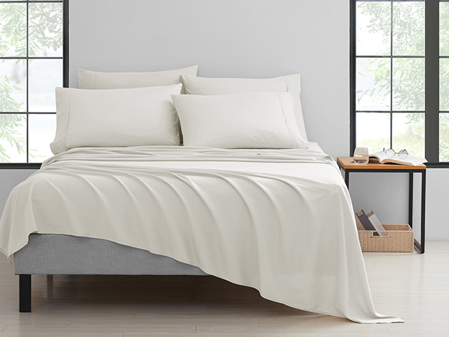 6-Piece Bamboo-Blend Comfort Luxury Sheet Set (Ivory/Queen)