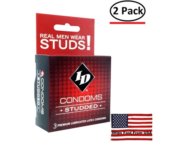 ( 2 Pack ) ID Studded Condoms - 3 Pack