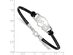 Sterling Silver University of Iowa Small Leather Bracelet, 7 Inch