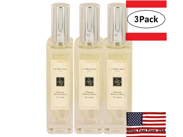 3 Pack Jo Malone Mimosa & Cardamom by Jo Malone Cologne Spray (Unisex Unboxed) 1 oz for Women