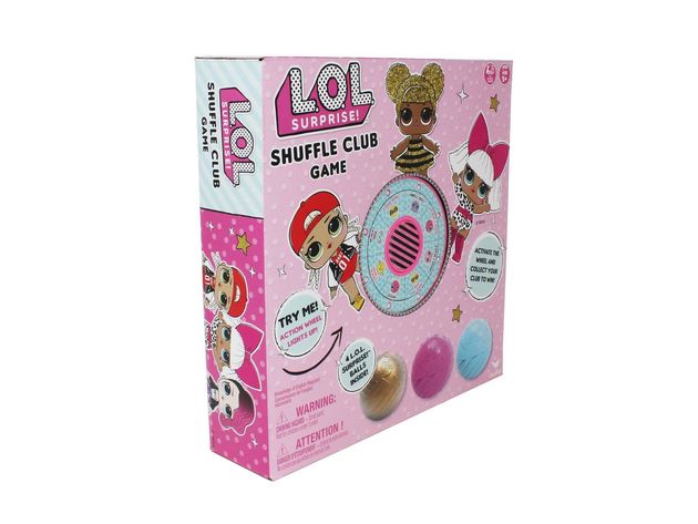 L.O.L. Surprise! Shuffle Club Game with Light Up Board And 4 Surprise Balls, Multicolor (New Open Box)