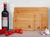 Bamboo Butcher Blocks with Juice Groove & Side Handles: Set of 3
