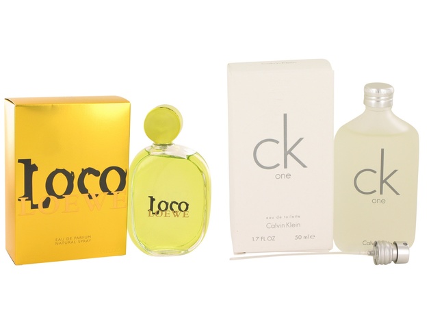 Gift set  Loco Loewe by Loewe Eau De Parfum Spray 3.4 oz And  CK ONE EDT Pour/Spray (Unisex) 1.7 oz