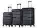 DUKAP Rodez Lightweight Hardside 3-Piece Set (20"/24"/28", Black)