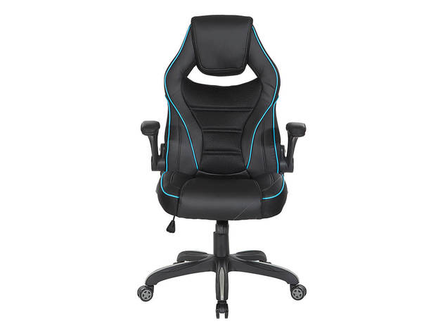 DesignLab XEN25BL Xeno Gaming Chair in Faux Leather - Blue