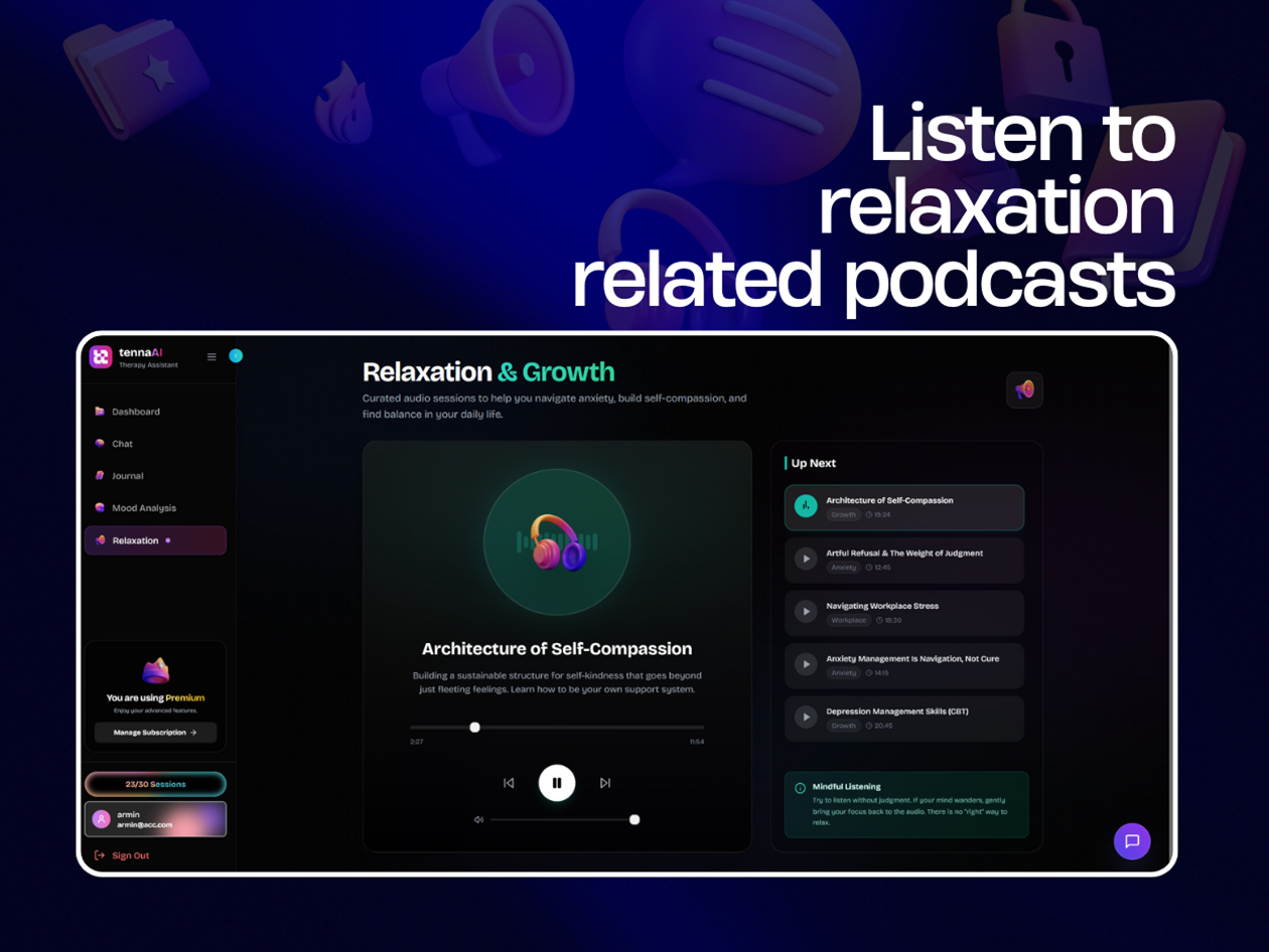 Tenna AI - Mental Health Companion: Lifetime Subscription