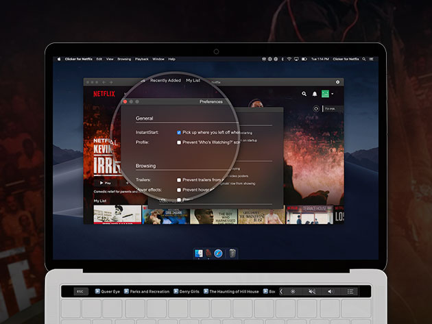 Meet Clicker, a native Netflix player for your Mac with Touch Bar support,  PiP and other perks