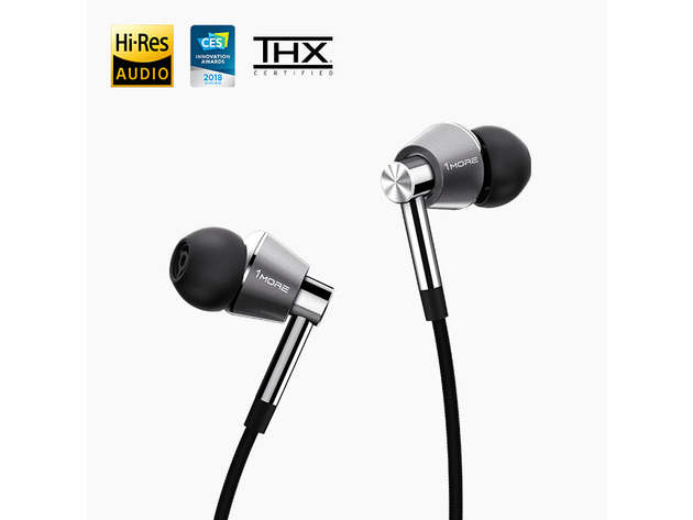 1MORE Triple Driver In-Ear Headphones Silver