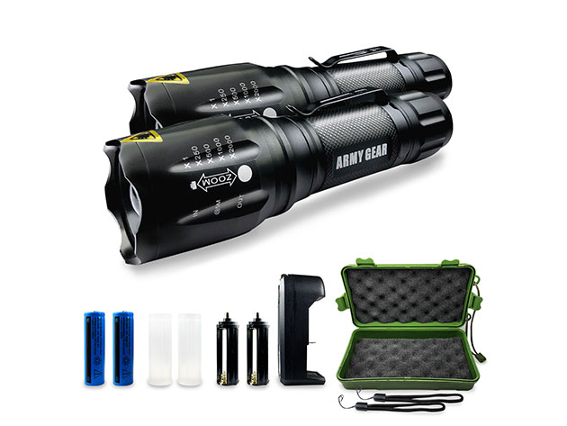 Viper 1000-Lumen Tactical Flashlights: 2-Pack