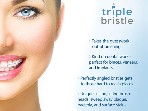 Triple Bristle™ Original Sonic Electric Toothbrush with Tongue Cleaner