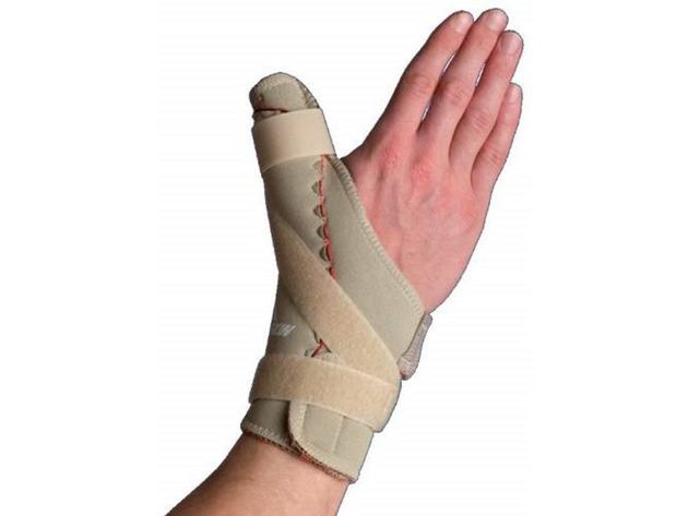 Thermoskin Right Thumb Spica Brace with Thumb Spica support and Trioxon Lining, Large: 7.75 Inches - 8.75 Inches, Beige