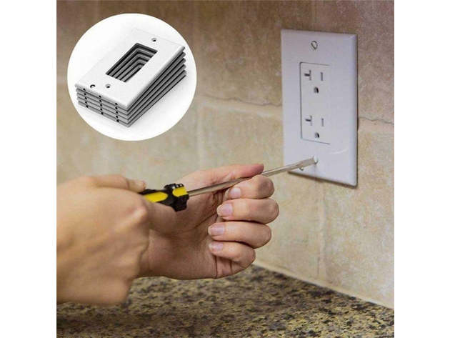 Outlet Cover with Built-In LED Night Light (Duplex/Rounded/5-Pack)