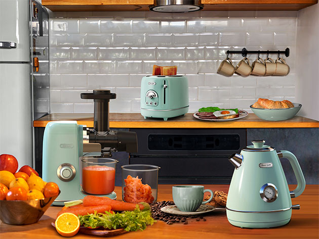 Hazel Quinn Electric Kettle, 2-Slice Toaster and Slow Juicer Complete Kitchen Appliance Bundle