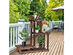 Costway Wood Plant Stand 4 Tier Shelf Multiple Flower Pot Windmill Design - Brown