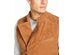 Tasso Elba Men's Suede Asymmetrical Zip-Up Vest Beige Size Large