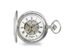Charles Hubert Stainless w/Oval Engraving Area Skeleton Pocket Watch