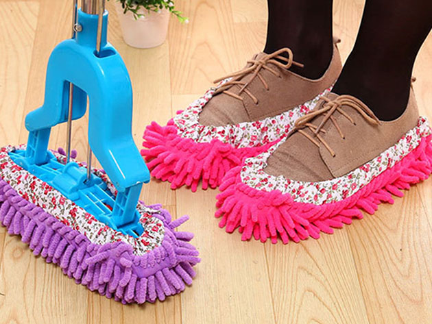 Sweep While You Stroll: Lazy Mop Slippers - Inspire Uplift