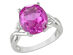 Created Pink Sapphire Infinity Cocktail Ring 7.50 Carat (ctw) in Sterling Silver - 9