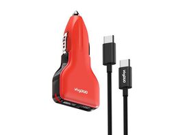 57W USB-C Car Charger (Red)