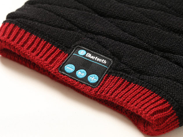 Beanie Jam Bluetooth Knit Hat (Black/Red)
