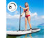 Goplus 10' Inflatable Stand Up Paddle Board SUP W/Paddle Pump Waterproof Bag - gray&White